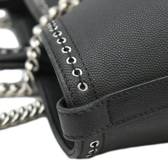 CHANEL  Coco Eyelets Large Leather Shopping Tote Shoulder Black - Picture 6 of 16